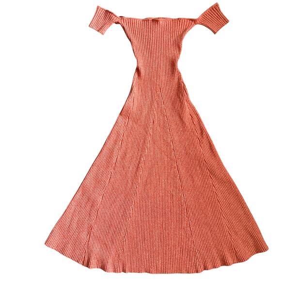 Anna Quann Valerie Off-The-Shoulder Dress Zest Size 10 US - Picture 4 of 10